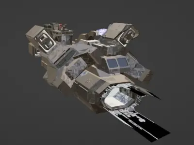Heavy Space Cruise Ship 3D model