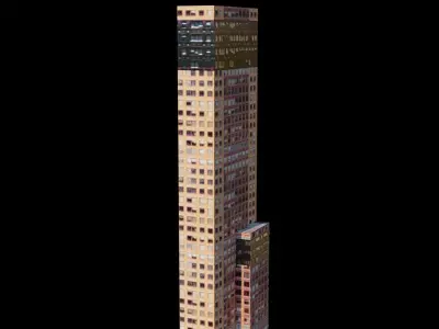 Carnegie Hall Tower - NYC Low-poly 3D model