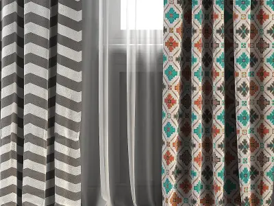 Curtain Set 95 3D model