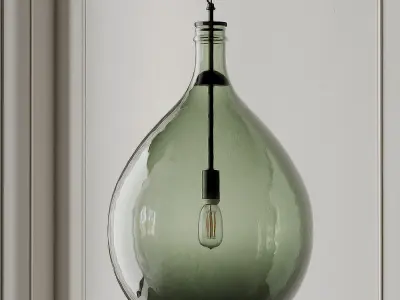 Clift Oversized Glass Pendant 3D model