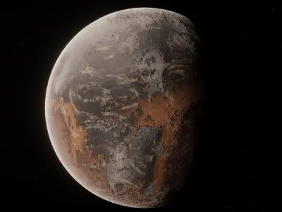 Planet  Space  Ready to game Low-poly 3D model