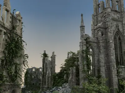 Medieval Ruined Town 01 