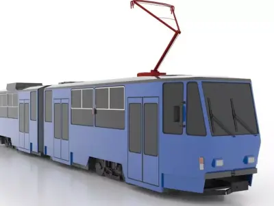 Tatra KT4YU Low Low-poly 3D model