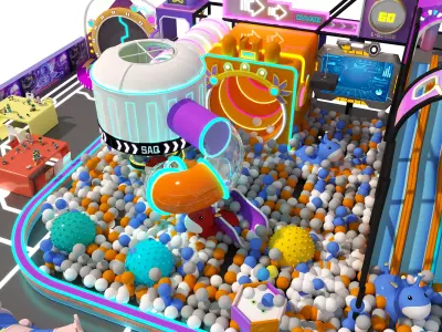 Children playground 03 Low-poly 3D model