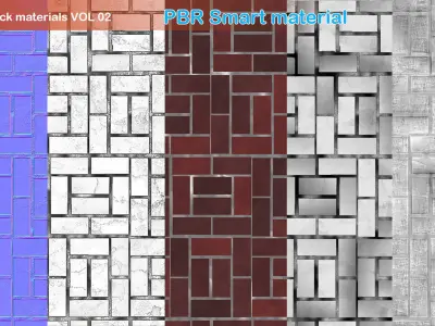 60 Brick Wall Materials Vol 02 PBR 4k SBS SBSAR Texture