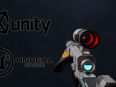 SciFi Rifle Low-poly 3D model purchase