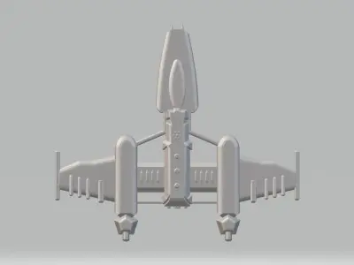 CS2-072023 Concept Fighter Starship 3D print model