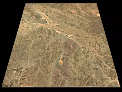 NEOM city topography Saudi Arabia - tile n25 e38 3D model