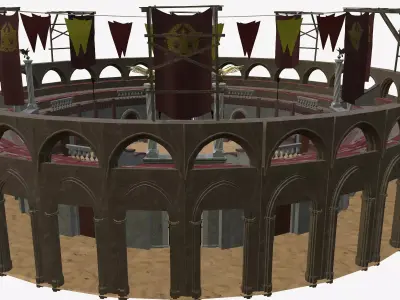 Amphitheater Low-poly 3D model