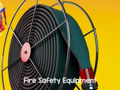 School Fire Safety Equipment - Set100 Assets - School Series  Low-poly 3D model