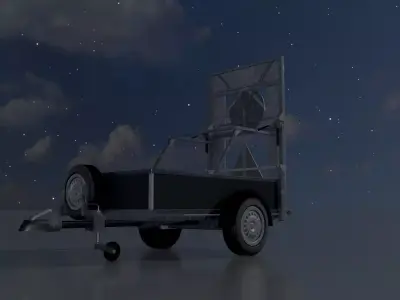 Traffic sign 615 Mobile barrier sign left 2500x1700 Low-poly 3D model