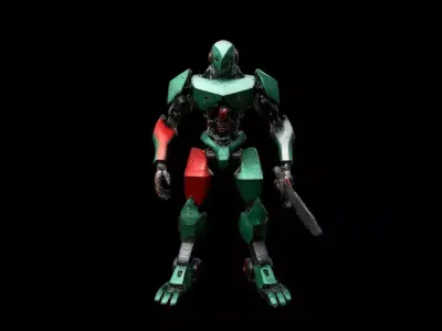 Robots Pack 9 Low-poly 3D model