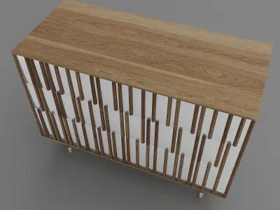 Drops Night Chest of Drawers  and Bedside Drawer 3D Model Pack