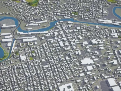Nashua - 3D City Model Low-poly 3D model