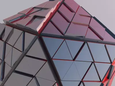 Sci Fi Platonic Shape Triangle Low-poly 3D model 2019 3D model