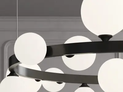 Ring Chandeliers 3D model