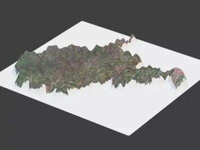 West Virginia State Low-poly 3D model