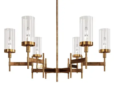 TORCH CHANDELIER Low-poly 3D model