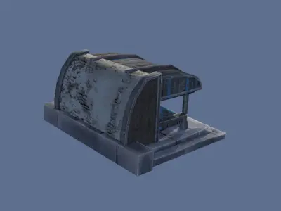 Market Stall Low-poly 3D model