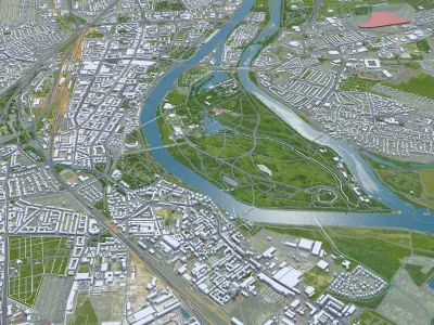 Magdeburg Germany Low-poly 3D model