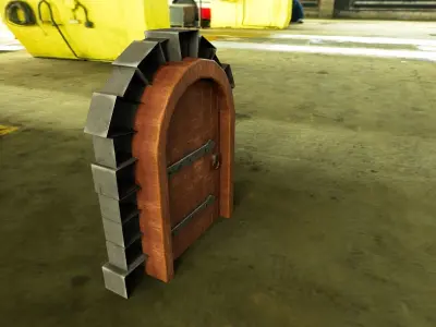 Doors Medieval  Low-poly 3D model