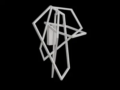 Futuristic Wall Light Low-poly 3D model