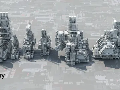 Scifi City Building  Factory Units Vol 6 3D model