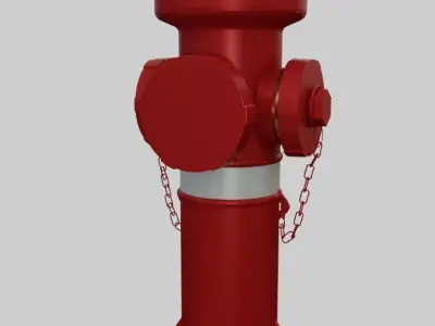 Fire Hydrant 4 - Safety and Emergency Equipment Low-poly 3D model