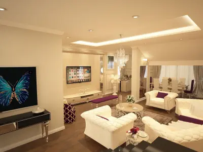 Lounge and Living room 3D model