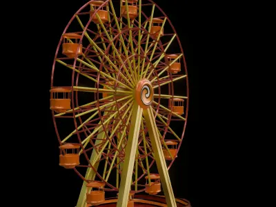 Ferris Wheel  Loop Animation 3D model
