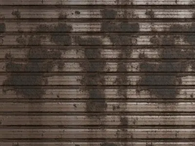 Rusted Metal Corrugated PBR Seamless Texture