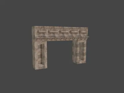 old temple ancient ruins made in blender  3D model