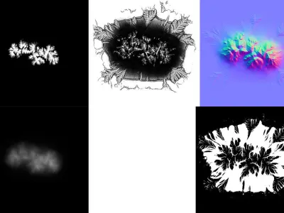 Mountains V4 Low-poly 3D model