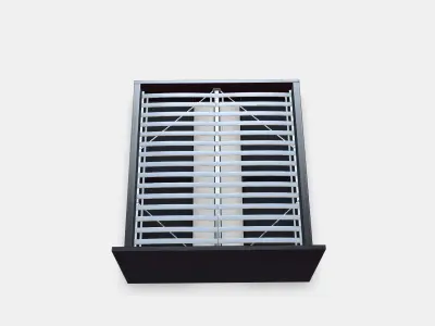 MALM Bed frame high w 4 storage boxes 21 Low-poly 3D model