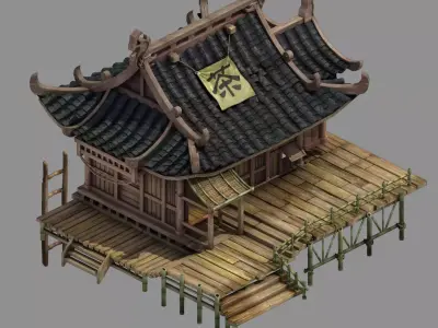 Field Building - Tea - Chalet 01 3D model