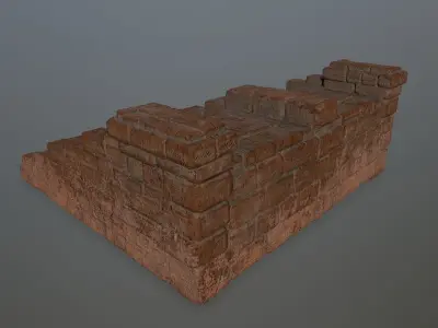 stairs 02 Low-poly 3D model