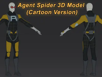 Agent Spider from Invincible TV Series 3D model 3D model