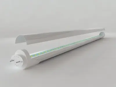 Tube Light 3D model
