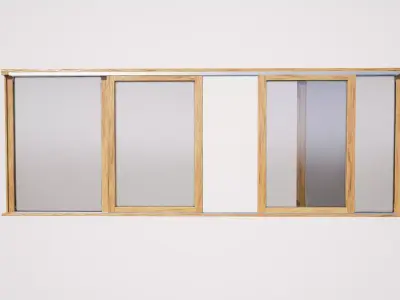 Sliding doubledoor 03 3D model