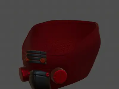 Gas mask helmet 3d model scifi Low-poly  Low-poly 3D model