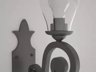 Colonial Style Sconce Lamp Free 3D model