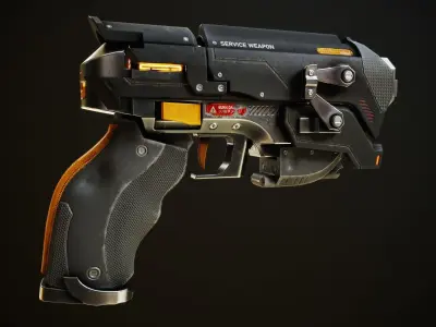 Service Laser Weapon HERMES-01 Low-poly 3D model