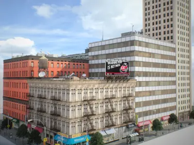 NYC Block Set 7 V2 Low-poly 3D model
