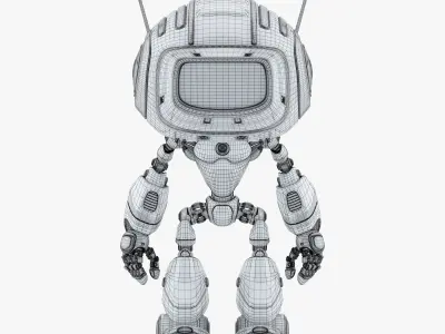 Cute bot 3D model