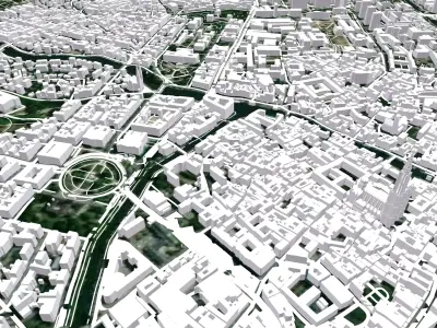 Cityscape  Strasbourg France 3D model