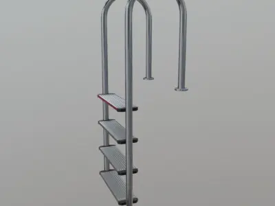 Pool Ladder Low-poly 3D model