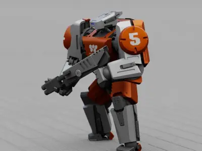 BATTLE DROID CRONOS RIGGED 3D model