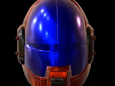 Gas mask helmet 3d model scifi Low-poly  Low-poly 3D model 384