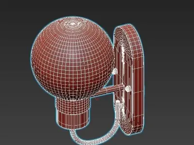 Mohave-LSP-8399 wall light with glass globe 3D model