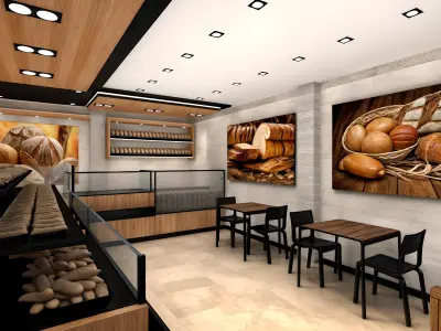 Bakery Interior Design Low-poly 3D model